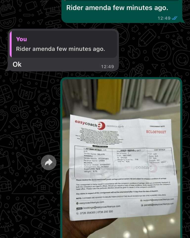 Customer testimonial screenshots showing positive feedback and client satisfaction for curtain installation services in Nairobi.