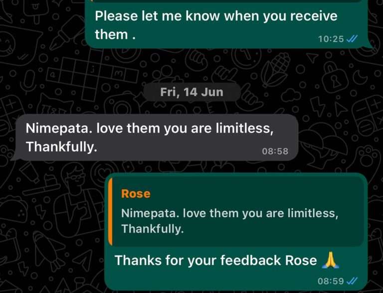 Customer testimonial screenshots showing positive feedback and client satisfaction for curtain installation services in Nairobi.