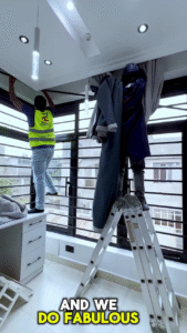 Elegant window treatments enhancing natural light in a modern living room