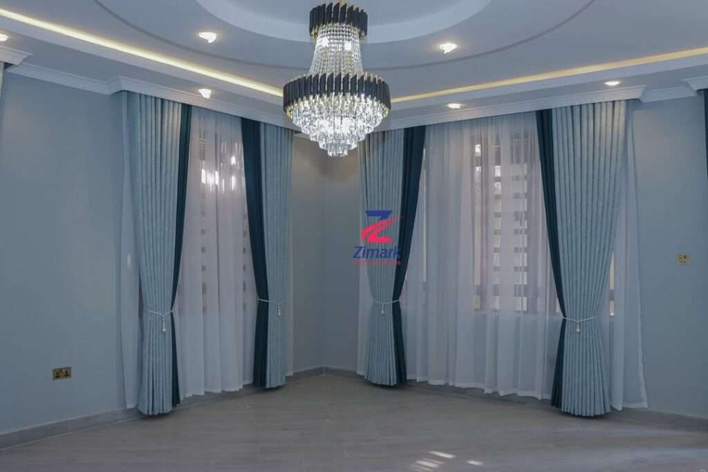 made-to-measure drapery in modern living room