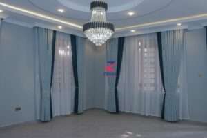 made-to-measure drapery in modern living room