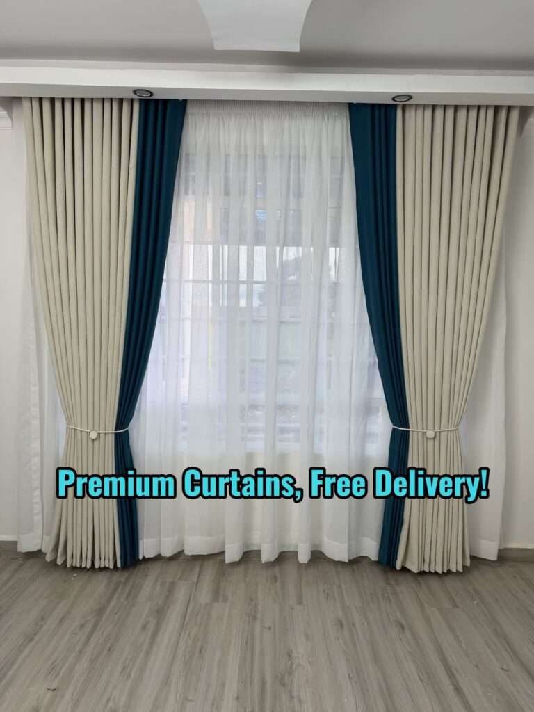 complete curtains plus rails from affordbale company in nairobi eastleigh east africa